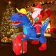 Santa Riding Cool Dinosaur Wearing Shades Xmas Inflatable Deocration - 6ft Thumbnail Image 3