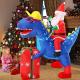 Santa Riding Cool Dinosaur Wearing Shades Xmas Inflatable Deocration - 6ft Thumbnail Image 4