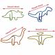 40 Assorted Dinosaur Paper Clips - Various Colours Thumbnail Image 1
