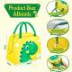 bright dinosaur insulated lunch box Thumbnail Image 1
