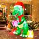 6ft Inflatable Dinosaur Christmas Yard Decoration Thumbnail Image 1