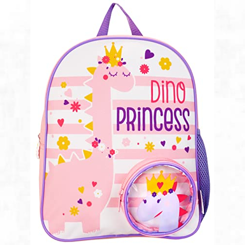 Pink Dino Princess Backpack - Harry Bear
