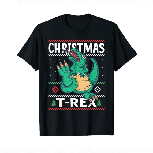 Christmas T-Rex with a Dinosaur for Xmas T-Shirt