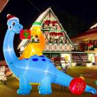 10 Ft Long Inflatable Diplodocus With Smaller Diplodocus Xmas Decoration Main Thumbnail