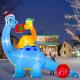 10 Ft Long Inflatable Diplodocus With Smaller Diplodocus Xmas Decoration Thumbnail Image 1