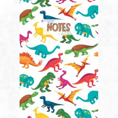 Dinosaur Notebook: 120 Pages - Lined Paper - 6 x 9