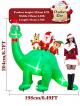 Inflatable Diplodocus with Santa Elf and Reindeer Thumbnail Image 1