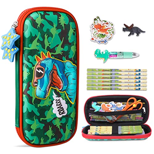 3D Dinosaur Pencil Case and Stationery Set