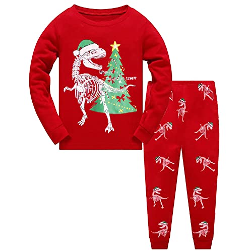 Christmas Dinosaur Fossil Pyjamas - Ages 1 - 7