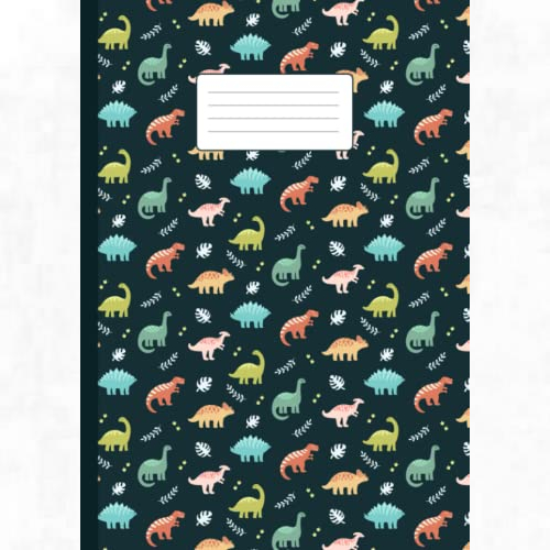 A4 Dinosaur School Exercise Book - Half Plain - Half Lined - 110 Pages
