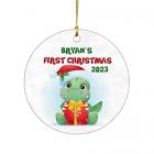 Personalized Ceramic Dinosaur Babys First Christmas Tree Decoration Main Thumbnail