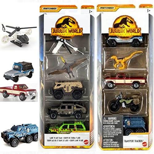 Hot Wheels Jurassic World Dominion 10 Vehicle Bundle with Mini Figures