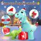 Inflatable T-Rex with Dilophosaurus Merry Christmas Sign and Present  Thumbnail Image 2