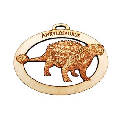 Personalised Wooden Ankylosaurus Christmas Ornament