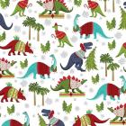 Dinosaurs in Jumpers Xmas Wrapping Paper 24 x 12inches Main Thumbnail