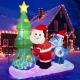 6 FT Inflatable Christmas Tree with Santa and Blue Dinosaur Thumbnail Image 2