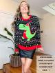 Funny Dinosaur Christmas Sweater for Women Thumbnail Image 1