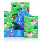 Reversible Dinosaurs and Candy Canes Xmas Wrapping Paper Main Thumbnail