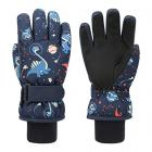 Space Dinosaur Ski Gloves - Waterproof  and Fleece Lined - Ages 4-6 Main Thumbnail