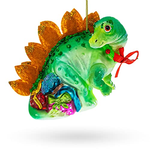 View the best prices for: Green Dinosaur Glass Christmas Ornament