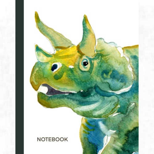 Triceratops Notebook - 120 pages - Lined - 8x10 inches