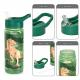 Camouflage Dino Water Bottle with Flip up Straw Thumbnail Image 1
