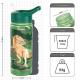 Camouflage Dino Water Bottle with Flip up Straw Thumbnail Image 2