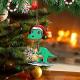 Christmas Dinosaur with Hat and Scarf Ornament Thumbnail Image 5