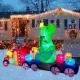 12FT Inflatable Christmas Truck with Wrapped Up Dinosaur Thumbnail Image 1