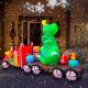 12FT Inflatable Christmas Truck with Wrapped Up Dinosaur Thumbnail Image 3