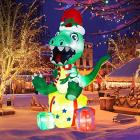 5 FT Crazy Dino Outdoor Christmas Decoration Main Thumbnail