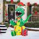 5 FT Crazy Dino Outdoor Christmas Decoration Thumbnail Image 1