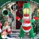 8ft Inflatable Dinosaur With Present and Hat Christmas Decoration Thumbnail Image 4