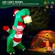 8ft Inflatable Dinosaur With Present and Hat Christmas Decoration Thumbnail Image 5