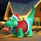 8ft Xmas Inflatable Dinosaur on All Fours Main Thumbnail