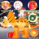 Inflatable Xmas Triceratops Christmas Decoration - 8ft Thumbnail Image 2