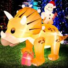 Inflatable Xmas Triceratops Christmas Decoration - 8ft Main Thumbnail