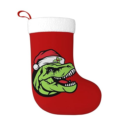Personalized Santa T-Rex Christmas Stocking