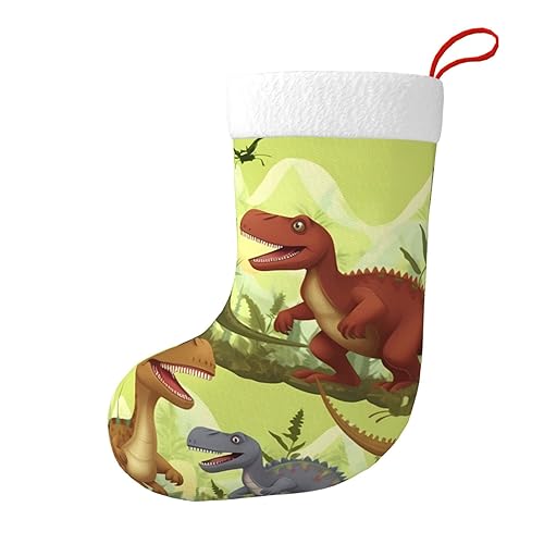  Printed Plush Dinosaurs Christmas Stocking