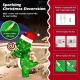Light up Tinsel Dinosaur With Lolly Christmas Decoration - 2.4 FT Thumbnail Image 2