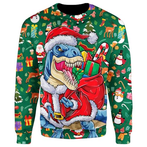 Funny Dinosaur Ugly Sweatshirt - Vintage Version