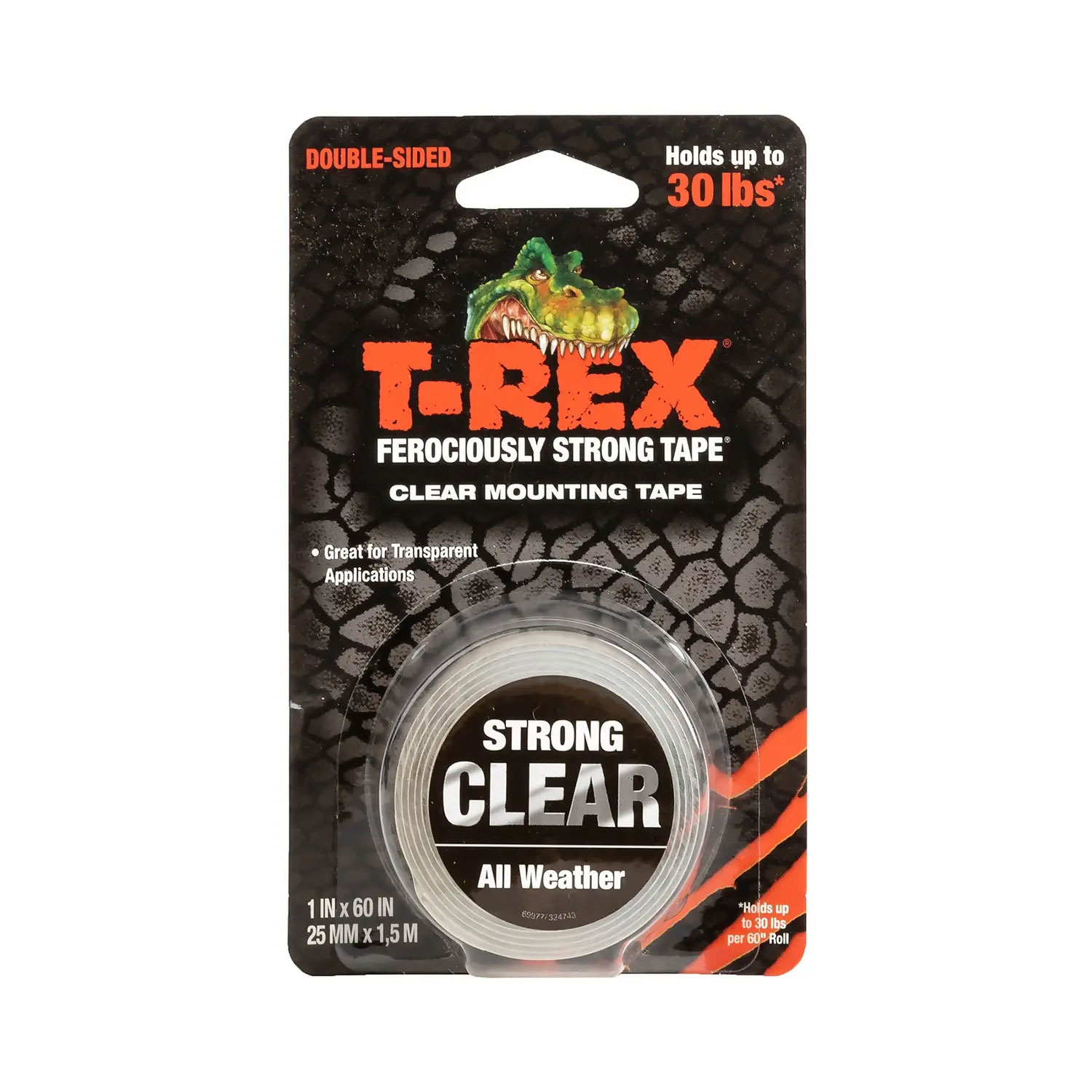 t-rex clear mounting tape 25mm x 15m