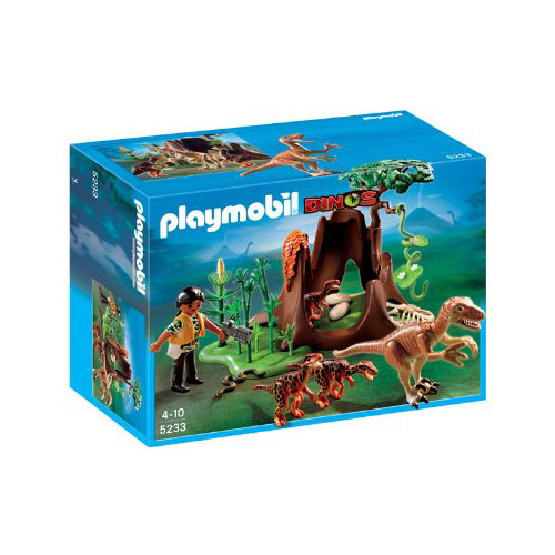 playmobil dinosaur set: 5233 dinos deinonychus and velociraptors
