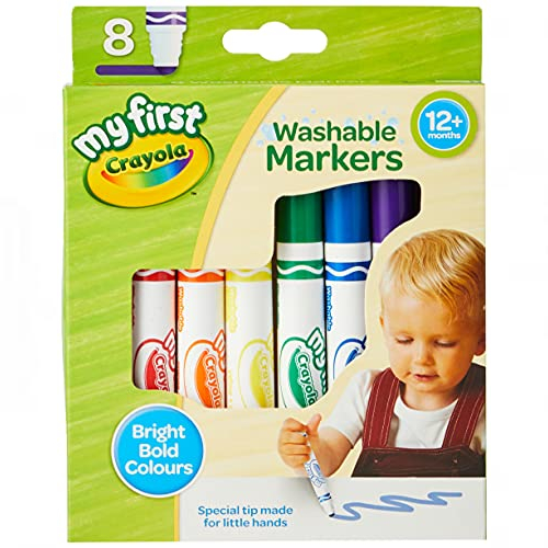 washable crayola coloured marker pens x 8