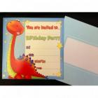 16 x boys birthday invite party invitations with dinosaur design Main Thumbnail