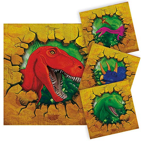 dinosaur breakout napkins x 16