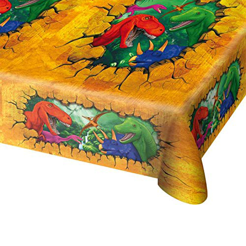 mixed dinosaur table cloth - 130 x 80cm