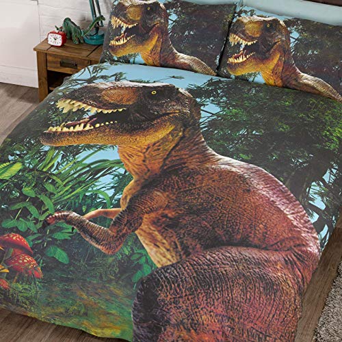 t-rex double duvet cover and pillowcase set