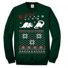 Dinosaurs and Snowflakes Christmas Sweatshirt - Adults - Unisex Main Thumbnail