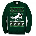 Dinosaur Killing Reindeer Christmas Jumper - Adults - Unisex Main Thumbnail